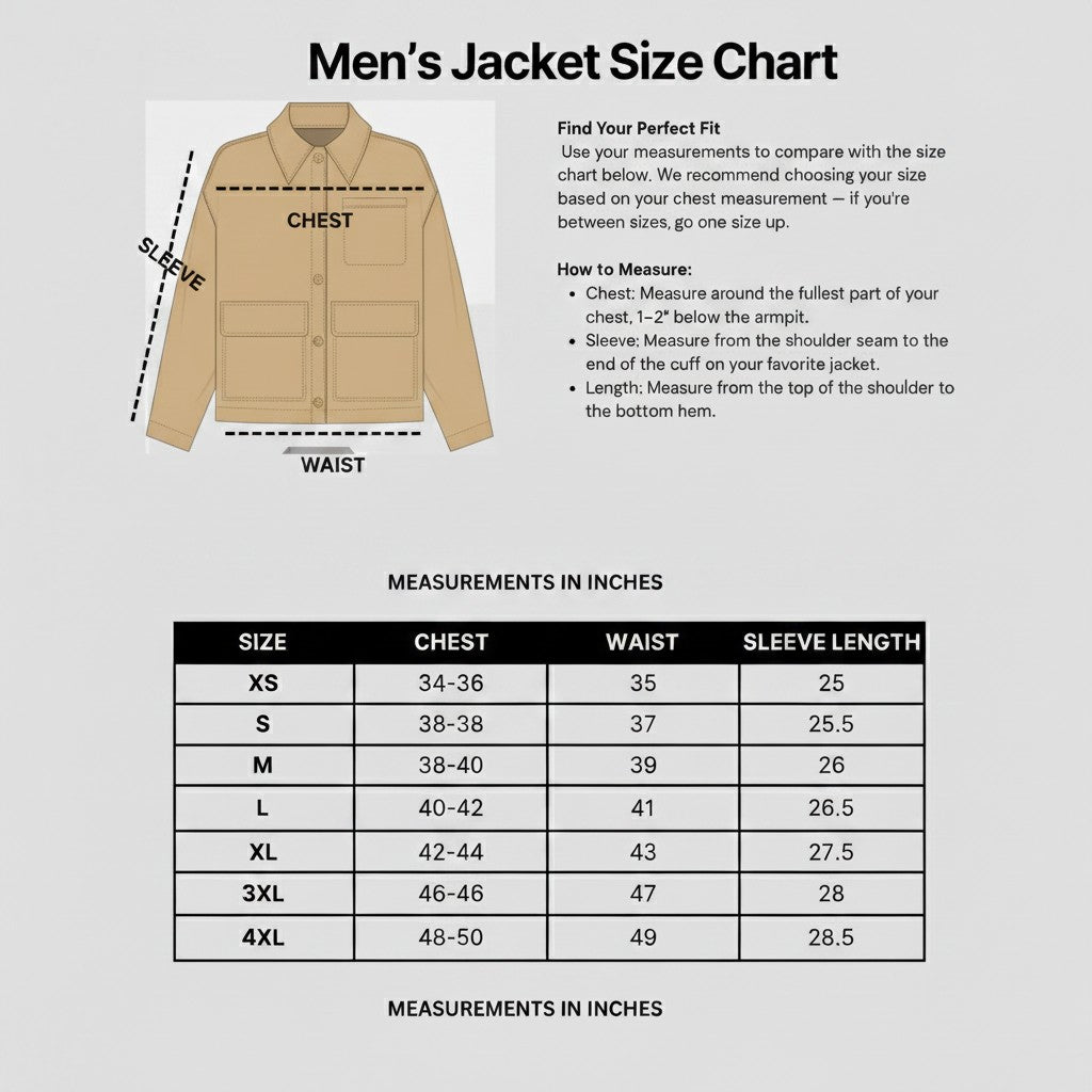 Men's Tan Leather Biker Jacket