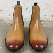 Handmade Mens Brown Chelsea Leather Boot, Mens Leather Boot, Men Ankle Boot