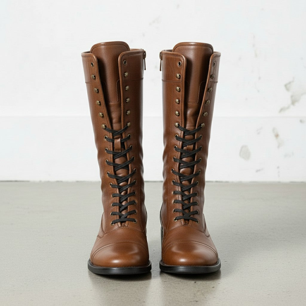New Handmade Mens Style Superb Leather Boots Long Men Boot Leather - Brown