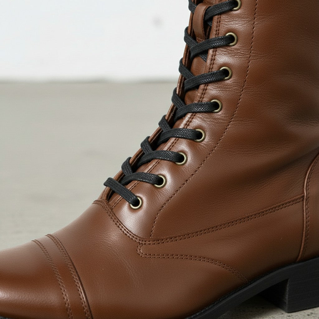 New Handmade Mens Style Superb Leather Boots Long Men Boot Leather - Brown