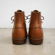 Handmade Men's Tan Brown Leather Ankle Boots