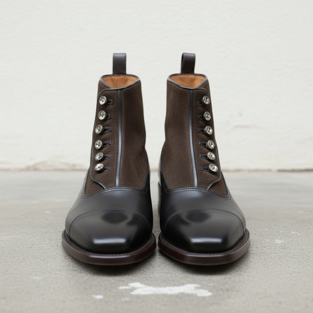 Men's Black Leather Ankle Boots