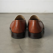 Men's Brown and White Two-Tone Leather Loafers