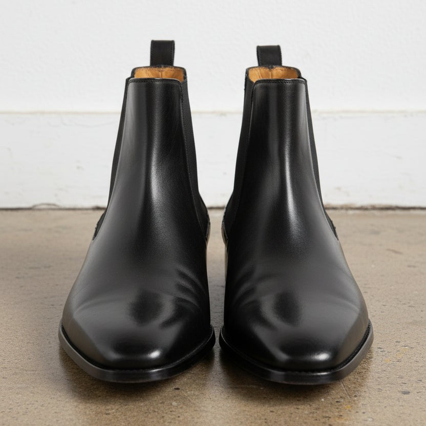 Men's Black Handmade Leather Chelsea Boots