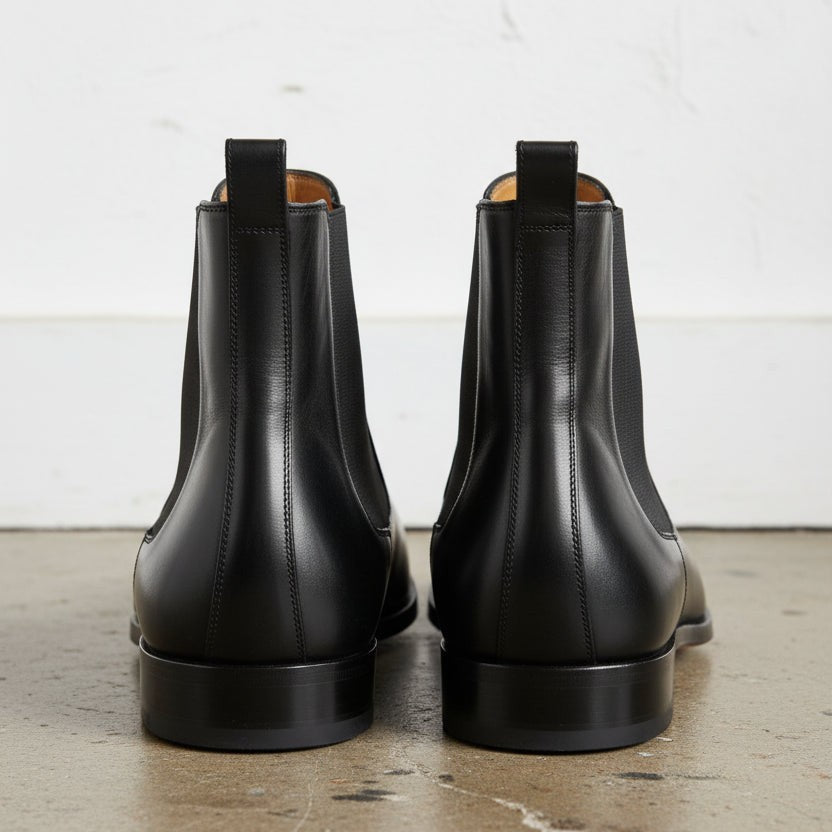 Men's Black Handmade Leather Chelsea Boots