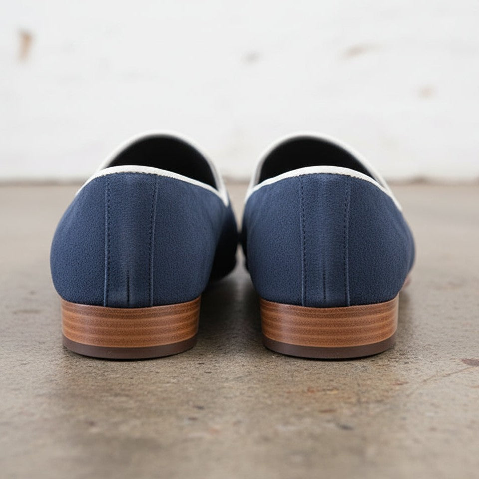 Men's Navy Blue Suede Tassel Loafers