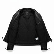 Men's Black Antique Wash Leather Biker Jacket