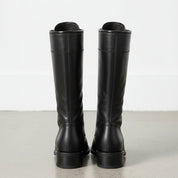 New Handmade Mens Style Superb Leather Boots Long Men Boot Leather - Black