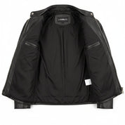 Men's Black Leather Biker Jacket