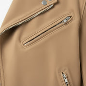 Men's Tan Suede Biker Jacket