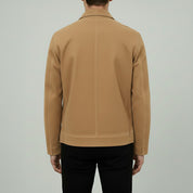 Men's Tan Suede Bomber Jacket