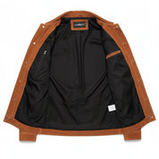 Men's Brown Suede Trucker Jacket