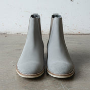 Men's Light Grey Suede Chelsea Boots