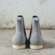 Men's Light Grey Suede Chelsea Boots