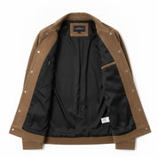 Men's Tan Suede Trucker Jacket