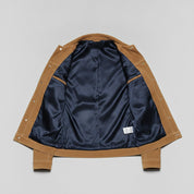 Men's Tan Suede Trucker Jacket