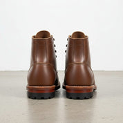Men's Brown Plain-Toe Leather Ankle Boots