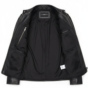 Women's Black Leather Biker Jacket