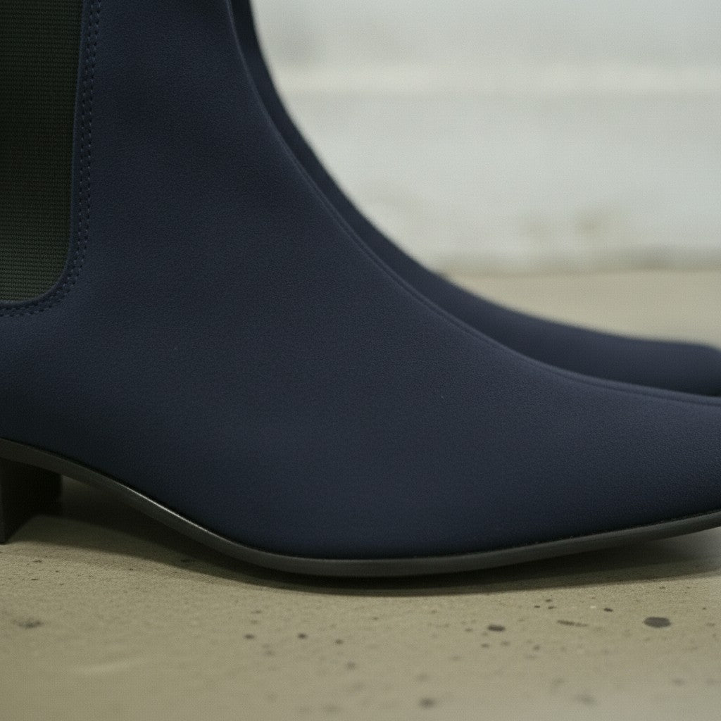 Men's Navy Blue Suede Chelsea Boots