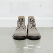 Men's Light Gray Cap-Toe Suede Ankle Boots