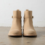 Men's Tan Plain-Toe Suede Jodhpur Ankle Boots