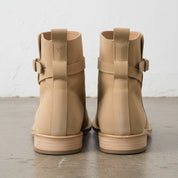 Men's Tan Plain-Toe Suede Jodhpur Ankle Boots