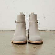 Men's Light Gray Plain-Toe Suede Jodhpur Ankle Boots