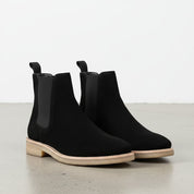 Men's Black Suede Chelsea Boots