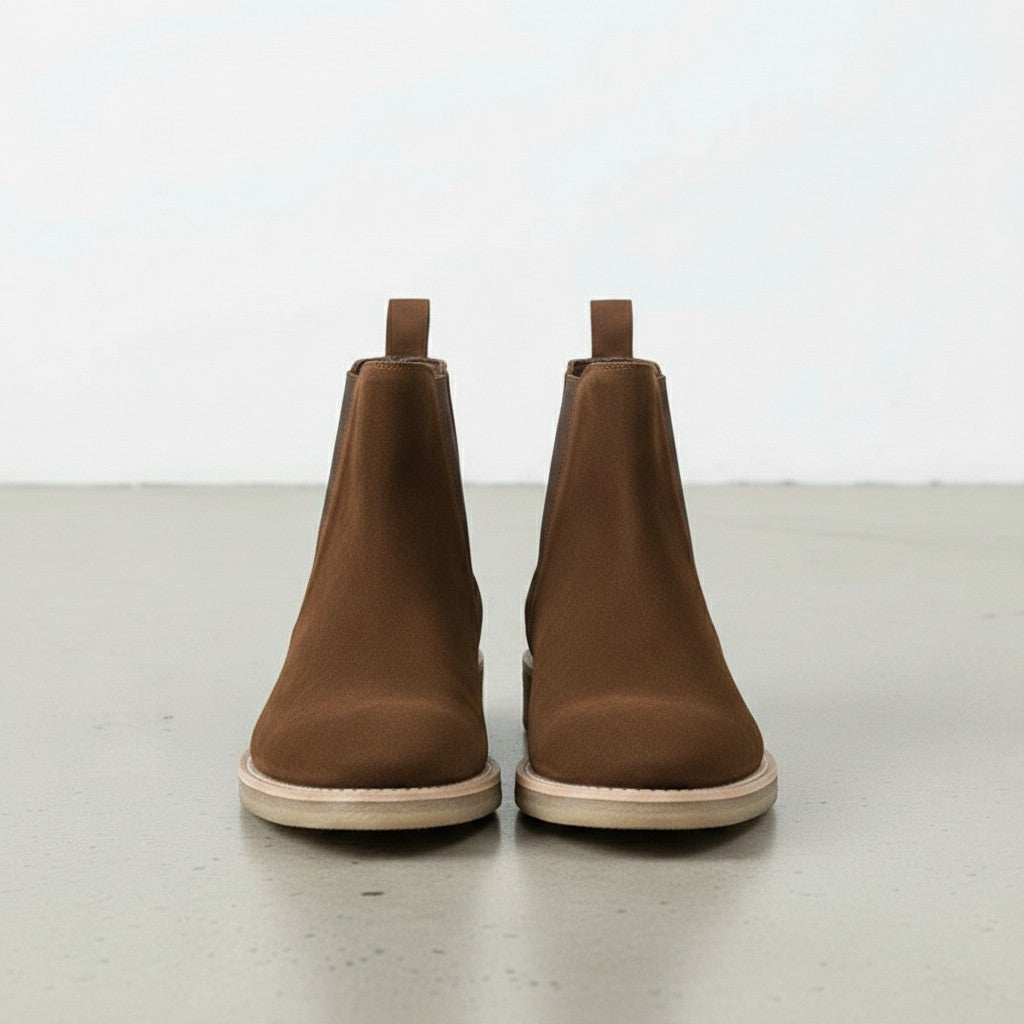 Men's Brown Suede Chelsea Boots