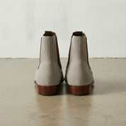 Men's Tan and Light Gray Plain-Toe Suede Chelsea Boots