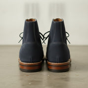 Men's Navy Blue Plain-Toe Suede Ankle Boots