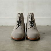 Men's Light Gray Plain-Toe Suede Ankle Boots