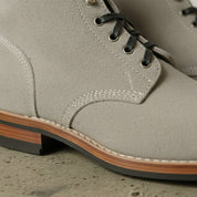 Men's Light Gray Plain-Toe Suede Ankle Boots