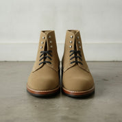 Men's Tan Plain-Toe Suede Ankle Boots