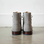 Men's Light Gray Wingtip Suede Ankle Boots