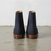 Men's Navy Blue Suede Chelsea Boots