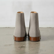 Men's Light Gray Suede Chelsea Boots