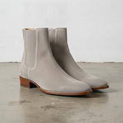 Men's Light Gray Suede Chelsea Boots