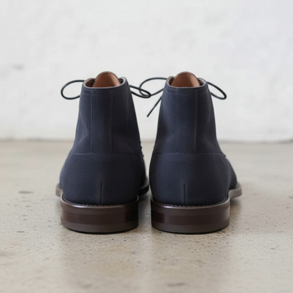 Men's Navy Blue Suede Chukka Boots