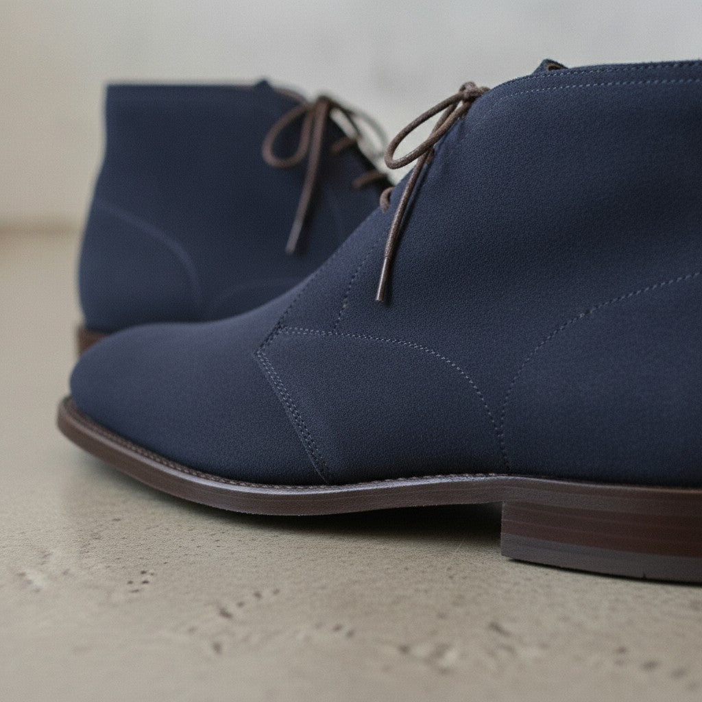 Men's Navy Blue Suede Chukka Boots