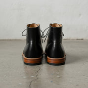 Men's Black Cap-Toe Leather Oxford Boots