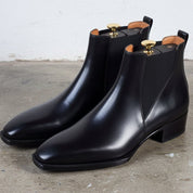 Men's Black Leather Chelsea Boots
