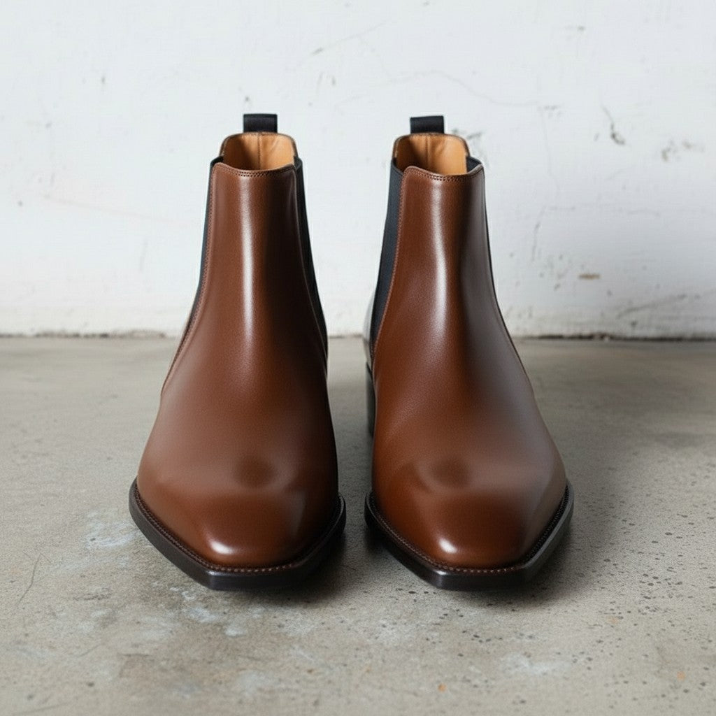 Men's Brown Leather Chelsea Boots