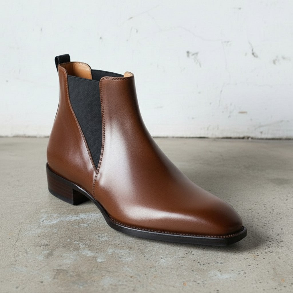 Men's Brown Leather Chelsea Boots