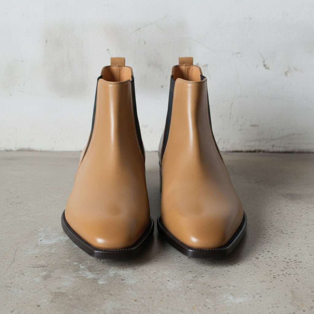 Men's Tan Leather Chelsea Boots