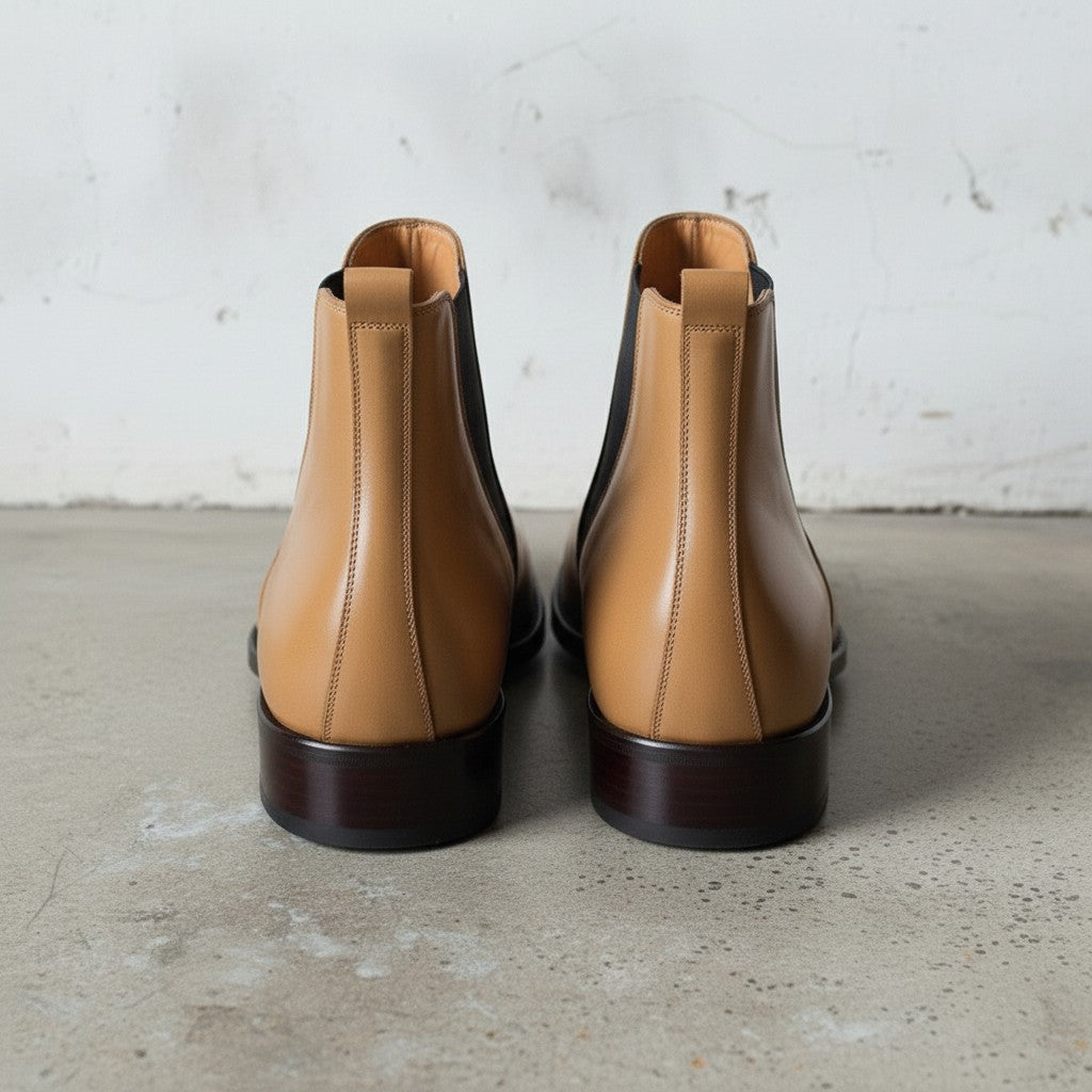 Men's Tan Leather Chelsea Boots