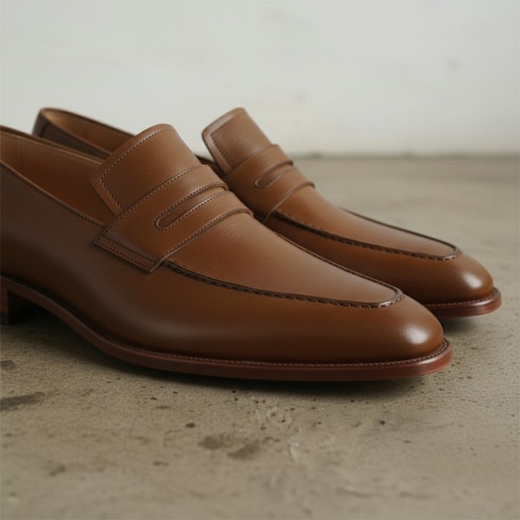 Men's Brown Leather Loafers