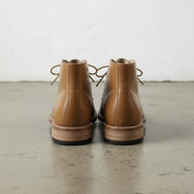 Men's Tan Plain-Toe Leather Chukka Boots