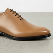 Men's Tan Leather Oxfords