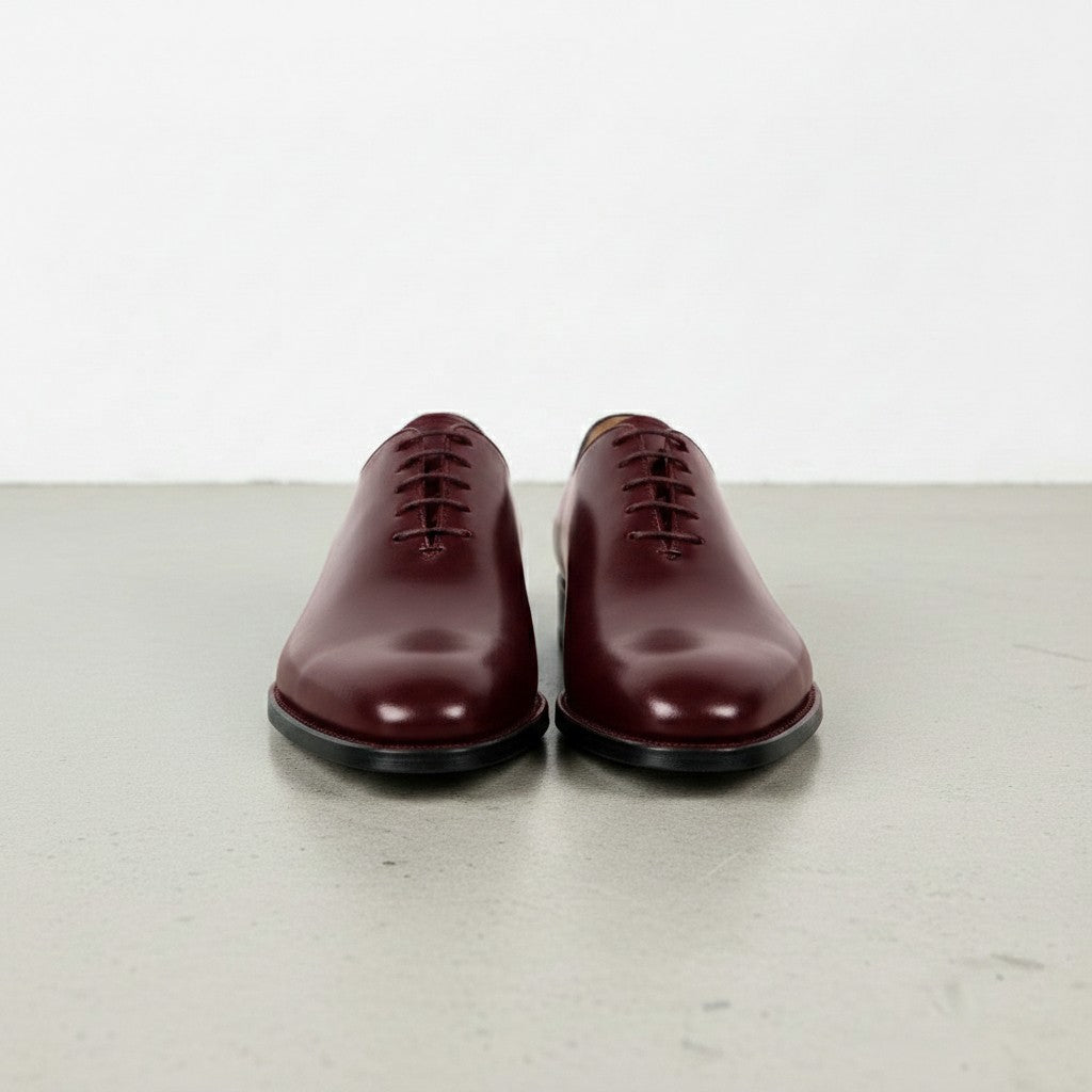 Men's Burgundy Leather Oxfords